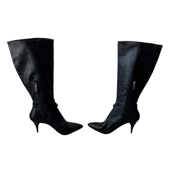 Elegant Black Leather Knee-High Boots Leather Dolce Vita 9 - Picture 2 of 4